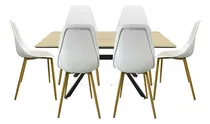 Comprar Set De Comedor Mesa Extensible 160x80 +6 Sillas Tulip Blanca