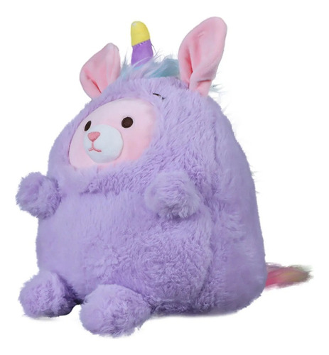 Conejo Rosa Disfrazado De Unicornio Felpa Morado Miniso