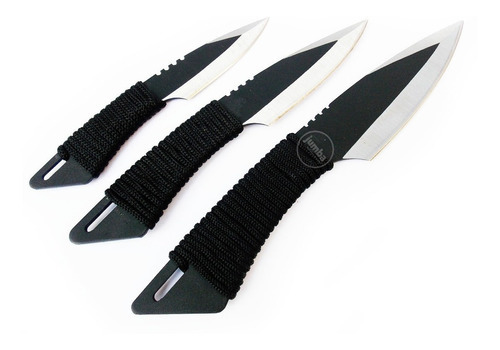 Cuchillo Lanzadores Cuchillos Acero Inoxidable Funda Tela Color Negro
