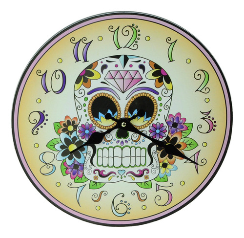 1 X Día De Los Muertos Reloj Esqueleto Flores Halloween Trad