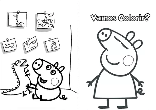 Peppa Pig desenho para colorir