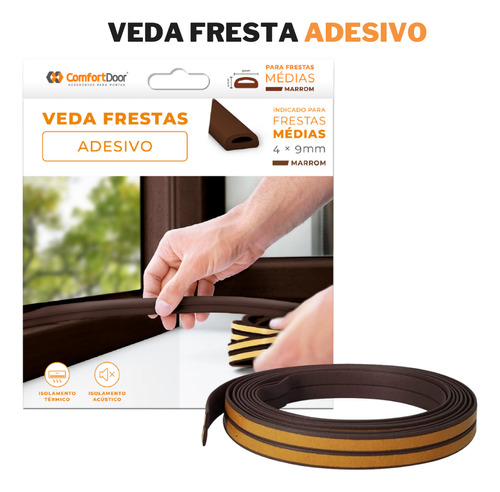 Veda Fresta 4x9mm Indicado Para Frestas Médias Comfort Door