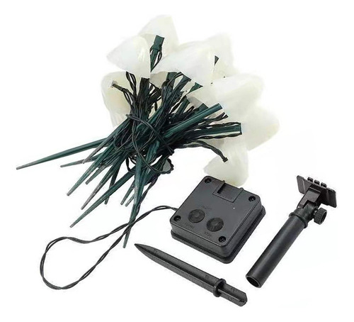 Cadena De Luces Solares Led Con Forma De Mini Hongo, 8 Modos