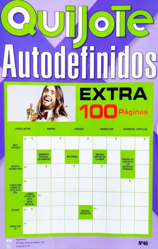 Autodefinidos Quijote Extra N° 40 - 100 Paginas