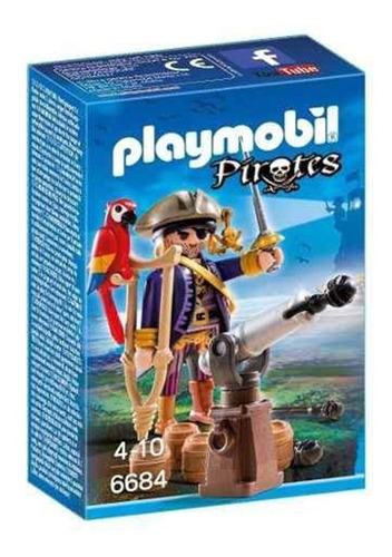 Playmobil 6684 Capitan Pirata Con Cañon Y Pelicano En Cadia