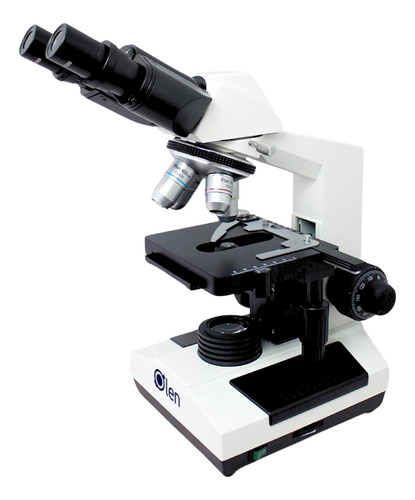 Microscópio Biológico Binocular Acromático Luz Led 1600x