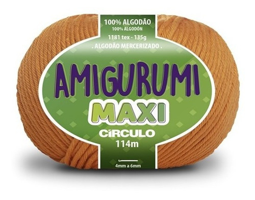 Linha Amigurumi Maxi 114m Circulo Cor 4456-LARANJA-55883