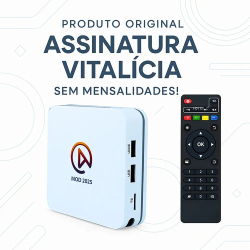 Tv Box Uni S1 V10: Original, 4k, Sem Mensalidades, Vitalicio Branco Padrão