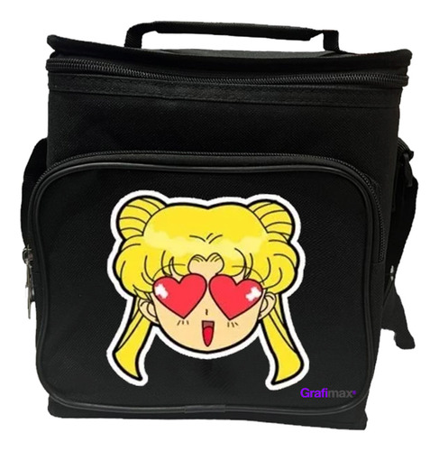 Lonchera Bolsa Almuerzo Sailor Moon Anime Negra Grafimax