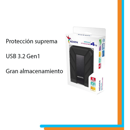 Disco duro externo Adata HD710 Pro AHD710P-4TU31 4TB negro