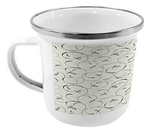 Tazas De Campismo - Lunarable Grey Steel Camping Mug, Swirli
