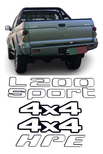 Adesivos Mitsubishi L200 Sport 4x4 Hpe Resinado Rs14 Cor Cromado