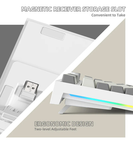 Teclado Mecânico Gamer Attack Shark Sem Fio Com Tela K86rgb