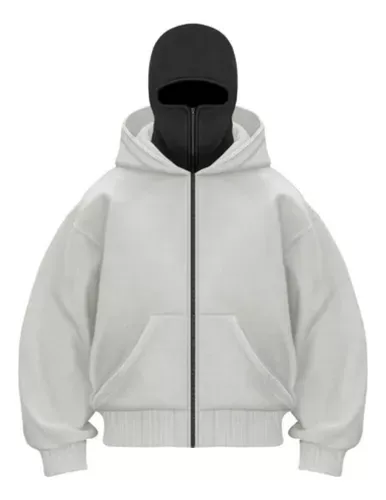 Sudadera De Doble Capa Con Capucha Y Cremallera