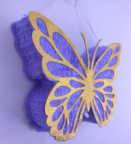 Piñata Cozzas Divertidas Mariposa Con Gliter Lila Mariposa Mariposa Grande