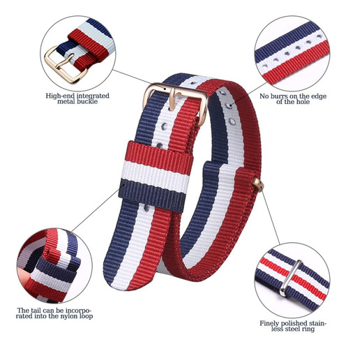 Correa De Reloj Lavable De 6 Piezas Multicolor De Cuatro Tam