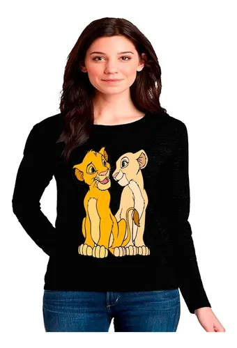 Polera Manga Larga Rey Le n Y Nala Unisex 100 Algod n Cuotas