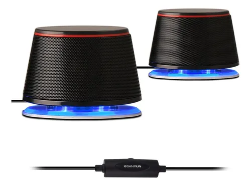 Altavoces De Computadora Sanyun Sw102, 5wx2, Bajo Profundo