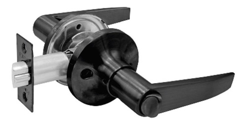 Imagen 1 de 2 de Cerradura Manilla Negra Tubular Baño