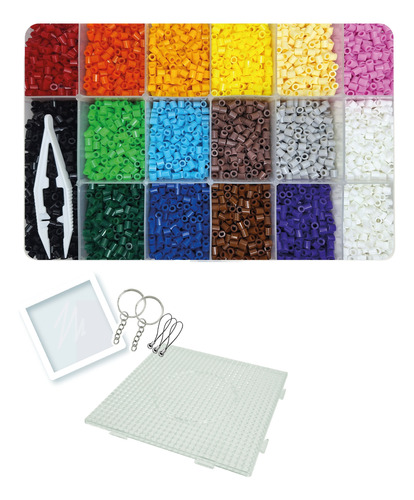 9000 Hama 16 Colores Beads Midi 5mm Kit Inicio C/accesorios