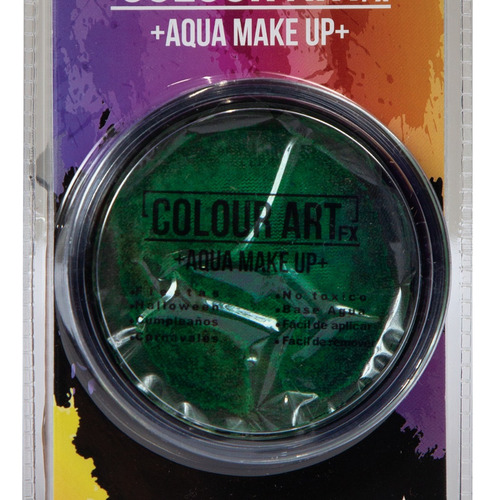 Maquillaje Colour Art Verde Pasta Base Agua Carnavales