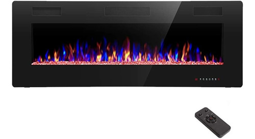Chimenea Eléctrica Empotrable De Pared 50 PuLG. Calentador