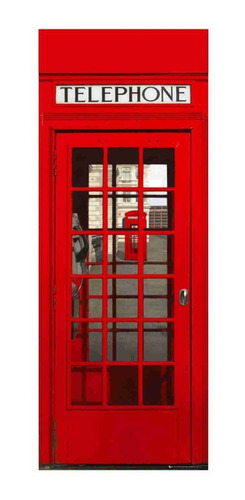 Imagem 1 de 2 de Adesivo Porta Cabine Telefônica Londres Mod. 145