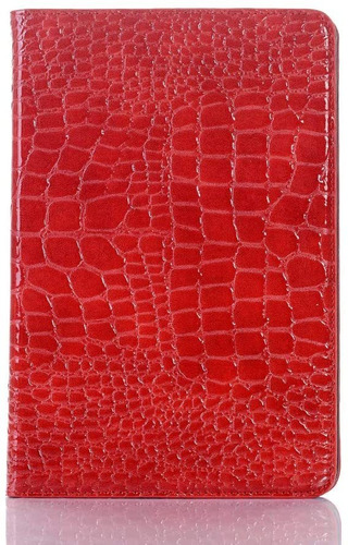 Funda Para iPad Mini 5 4 De 7.9  Dmaos Cuero Cocodrilo Rojo