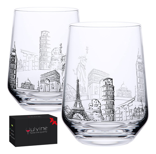 2 Copa Vino Tallo Transparente Para Tinto Blanco Vaso