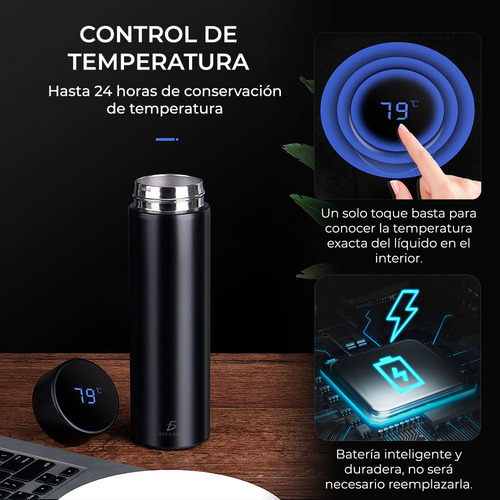Termo Al Vacío Inteligente Con Pantalla Lcd De Temperatura