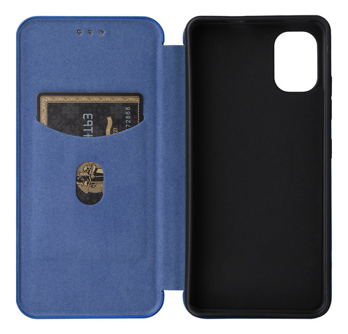 Funda Tipo Cartera De Fibra De Carbono For Teléfono Nokia