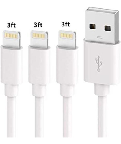 Sharllen Cable De Carga Para iPhone 3 Unidades 3 Pies