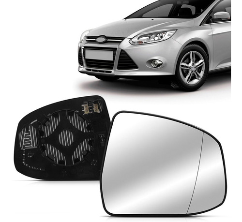 Lente Espelho Retrovisor Com Placa Focus 2014 2015 2016