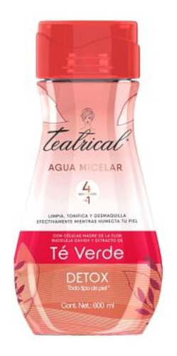 Agua Micelar Teatrical Té Verde 600ml Caja De 12 Pz