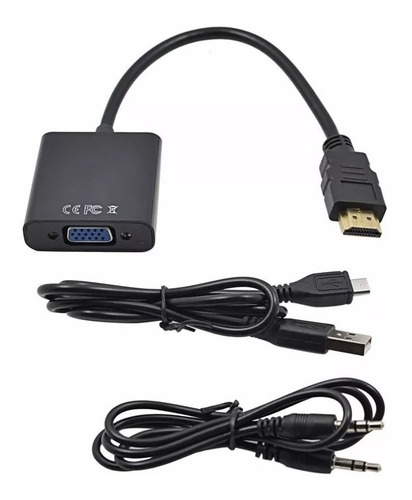 Cable Adaptador Conversor Hdmi A Vga Con Audio Fact A Y B
