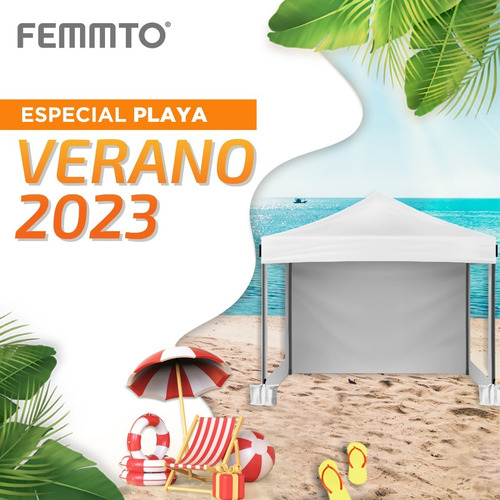 Imagen 2 de 10 de Gazebo Autoarmable 3x3 Playa Plegable Con Paredes Exterior