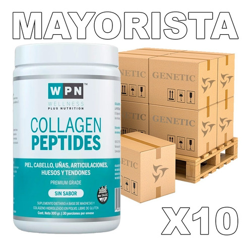 Caja Mayorista 10 Colageno Peptido Wpn Reparacion Articular