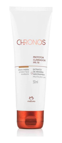 Protetor Chronos Clareador Fps 70 Claro Médio 50ml