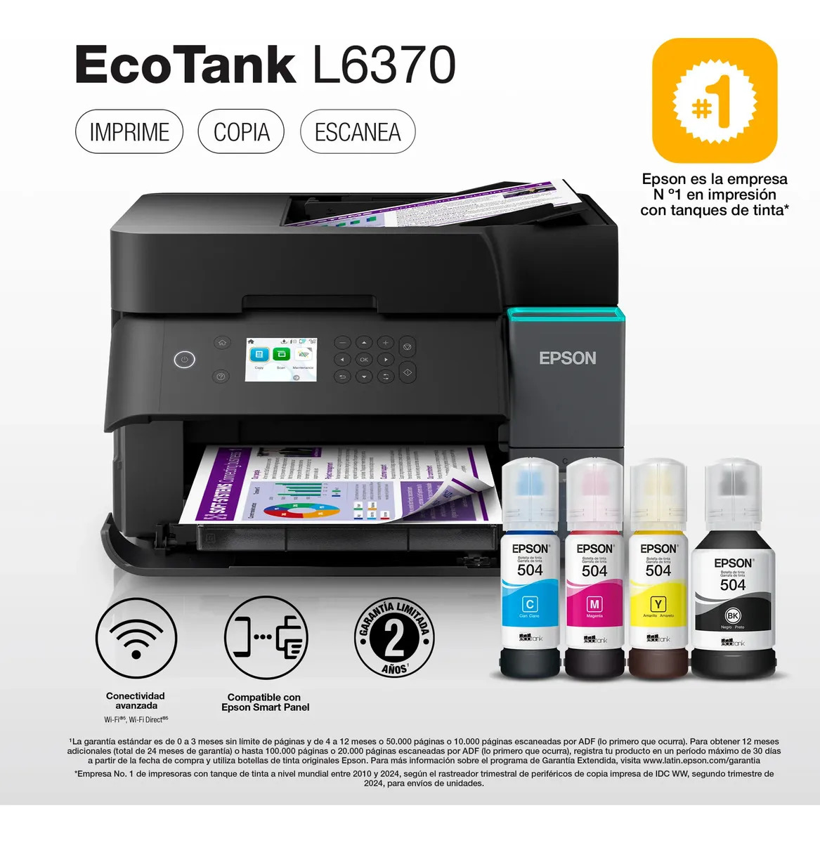 Epson Ecotank Impresora Multifuncional a Color L6370