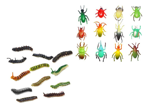Perfect 24pcs Plástico Insecto Animal Escarabajo Mariquita