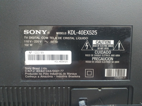 Tv Lcd Sony 40 Polegadas, Com Defeito.