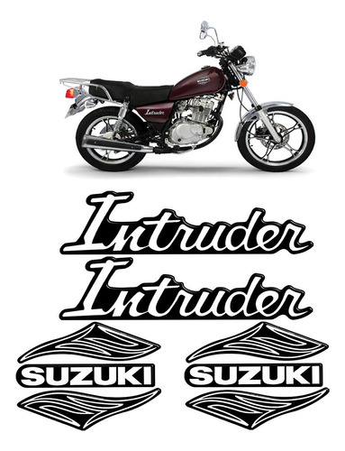 Adesivos Emblema Da Moto Suzuki Intruder 125 Cromado 2002