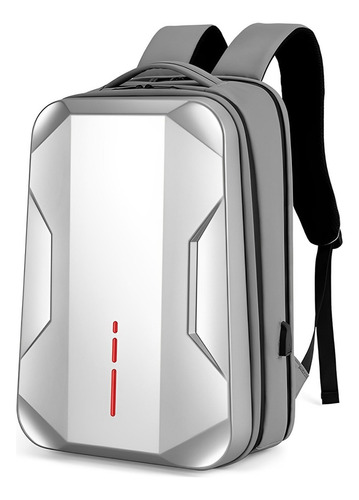 Mochila para Notebook Dell Pro Gaming Acer Nitro HP Lenovo Legion Asus Acell Macbook impermeável 17 Polegadas Cor Prateado Design Lisa