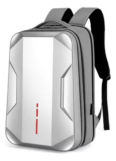 Mochila para Notebook Dell Pro Gaming Acer Nitro HP Lenovo Legion Asus Acell Macbook impermeável 17 Polegadas Cor Prateado Design Lisa