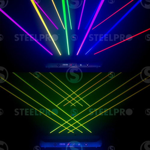 Imagen 5 de 8 de Barra Laser 3 En 1 Rgb Andromeda Steelpro 500mw X 6