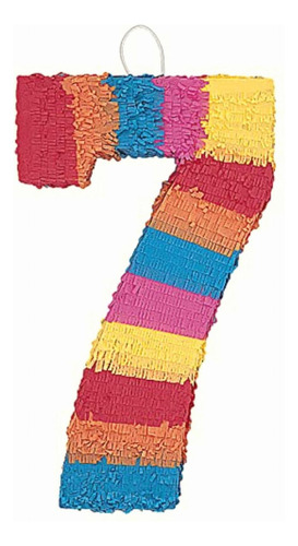 Piñata De Número Multicolor, 7, Colores Variados, 1