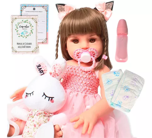 Boneca Bebê Reborn,realista bebê reborn de silicone Menina,2