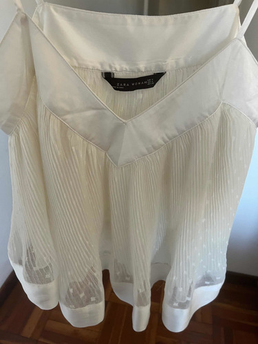 Blusa, Solerita De Zara Color Blanca. Talle M