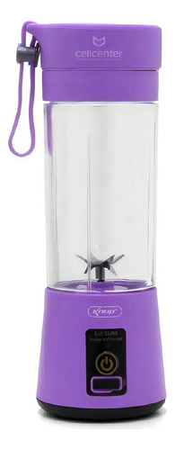 Mini Liquidificador Portátil Usb Elétrico 380ml - Roxo