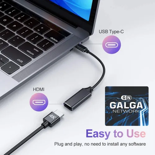 Adaptador USB C a HDMI 4K a 30Hz Cable tipo C a HDMI [compatible con  Thunderbolt 3], para MacBook Pro, Air, iPad Pro, Pixelbook, XPS, Galaxy y  más